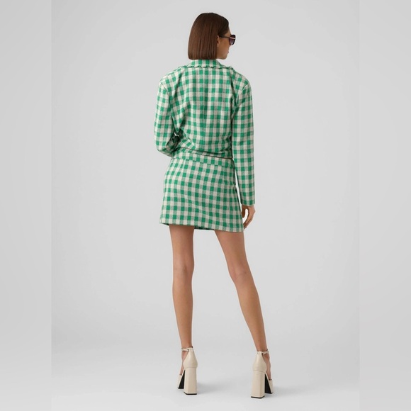 Vero Moda Breelil Tweed Mini Skirt in Green NWT - Picture 6 of 16